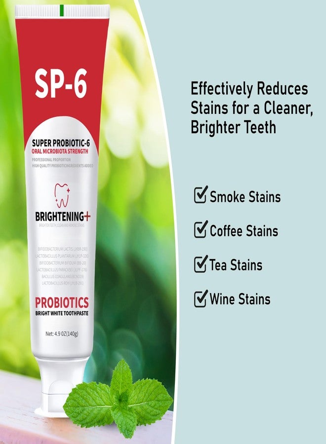 EpixCare Sp-6 Probiotics Whitening & Brightening Toothpaste - Sp6 Ultra Tooth Paste Enhanced Super Probiotic Formula Deep Cleaning Fresh Breath Dental Gum Health Oral Microbiota Strength Enamel Care (2-Pack) - Image 3