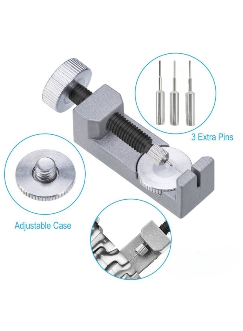 RTYY أداة إزالة دبابيس وصلة حزام ساعة اليد، أداة إصلاح وضبط حزام ساعة اليد بثلاثة دبابيس، مجموعة أدوات إزالة وصلة الساعة لصانعي الساعات - Image 3