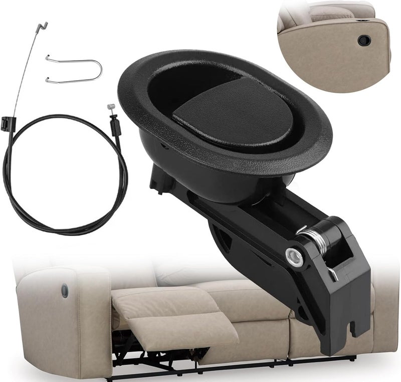 Podoy Recliner Pull Handle Replacement Parts,Universal Recliner Pull Cable Release Compatible with Lazy Boy Ashley and Most Furniture Sofa Chair, Couch Release Handle Size 3" by 3.5" - Image 1