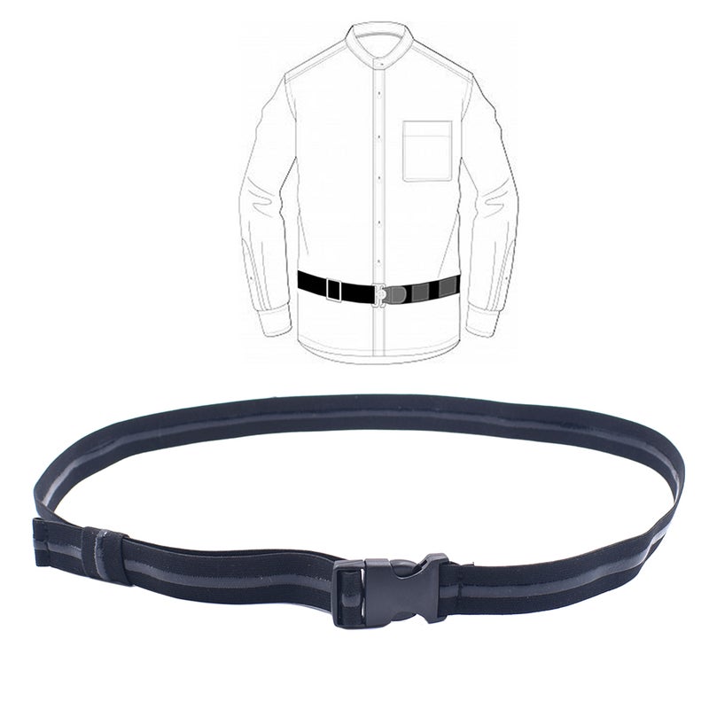 Adjustable Unisex Shirt Stay Belt Non- Anti-crease Belts for Formal Wear Professional Attire (2.5cm Plug Buckle) - Image 5