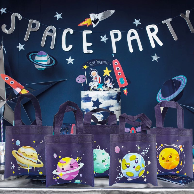 BANBALLON 20 PCS Outer Space Party Favor Bags Space Gift Bags Treat Gift Bags for Kids Galactic Solar System Birthday Party Outer Space Theme Party Baby Shower Goodie Bags Supplies (Space 01) - Image 5