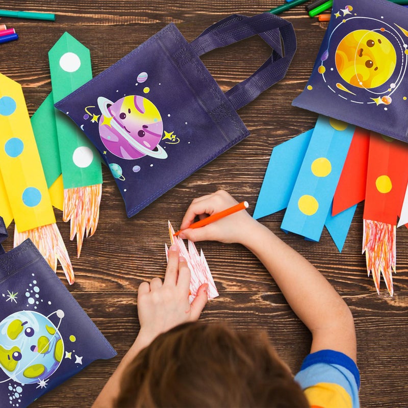 BANBALLON 20 PCS Outer Space Party Favor Bags Space Gift Bags Treat Gift Bags for Kids Galactic Solar System Birthday Party Outer Space Theme Party Baby Shower Goodie Bags Supplies (Space 01) - Image 3
