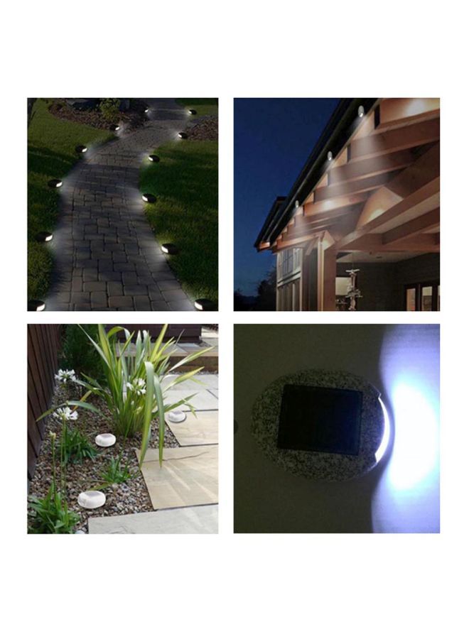 NIBEMINENT 6-Piece Solar Powered Pathway LED Lamp Grey 18.5x8.5x10centimeter - Image 2