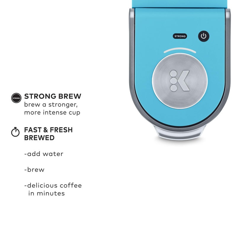 Keurig Keurig K-Mini Plus Single Serve K-Cup Pod Coffee Maker, with 6 to 12oz Brew Size, Stores up to 9 K-Cup Pods, Travel Mug Friendly, 1500 watts, Cool Aqua  - Image 4