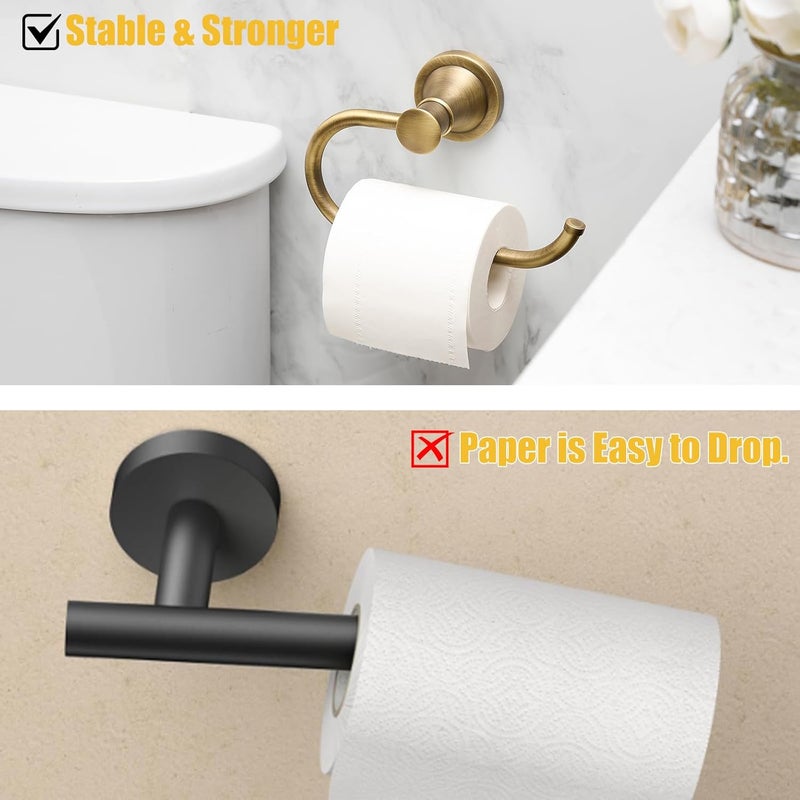 BESy Antique Brass Toilet Tissue Paper Holder Bathroom Accessories Toilet roll Paper Hanger, SUS304 Stainless Steel,Wall Mounted, Rustproof - Image 5