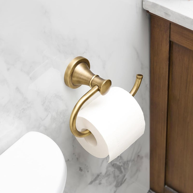 BESy Antique Brass Toilet Tissue Paper Holder Bathroom Accessories Toilet roll Paper Hanger, SUS304 Stainless Steel,Wall Mounted, Rustproof - Image 2