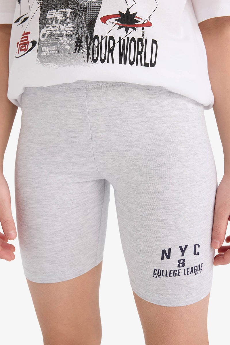 DeFacto Grey Girl Girl Biker Leggings Casual - Image 5