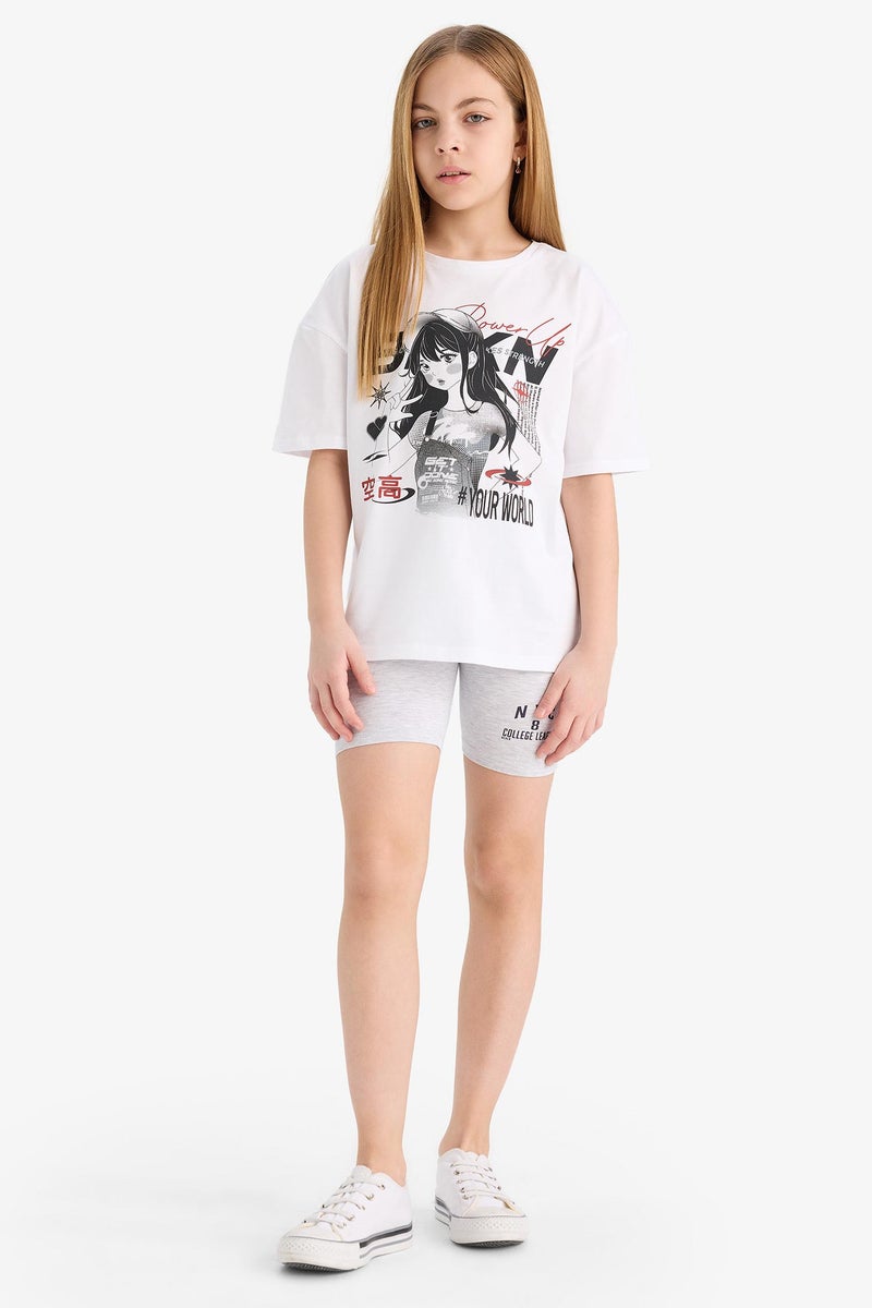 DeFacto Grey Girl Girl Biker Leggings Casual - Image 3