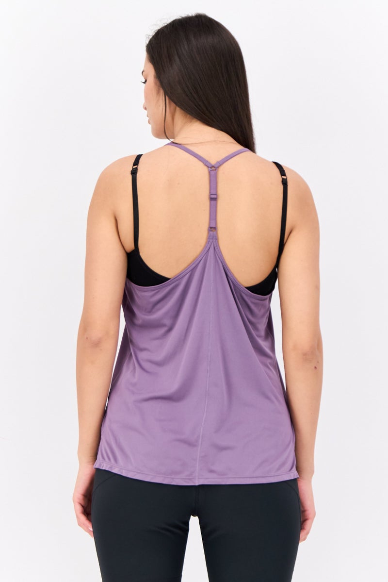 Nike Women Dri Fit Sleeveless Training Top, Purple - Image 3