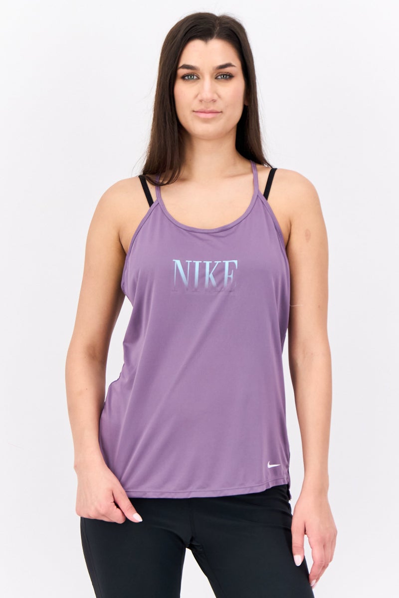 Nike Women Dri Fit Sleeveless Training Top, Purple - Image 1