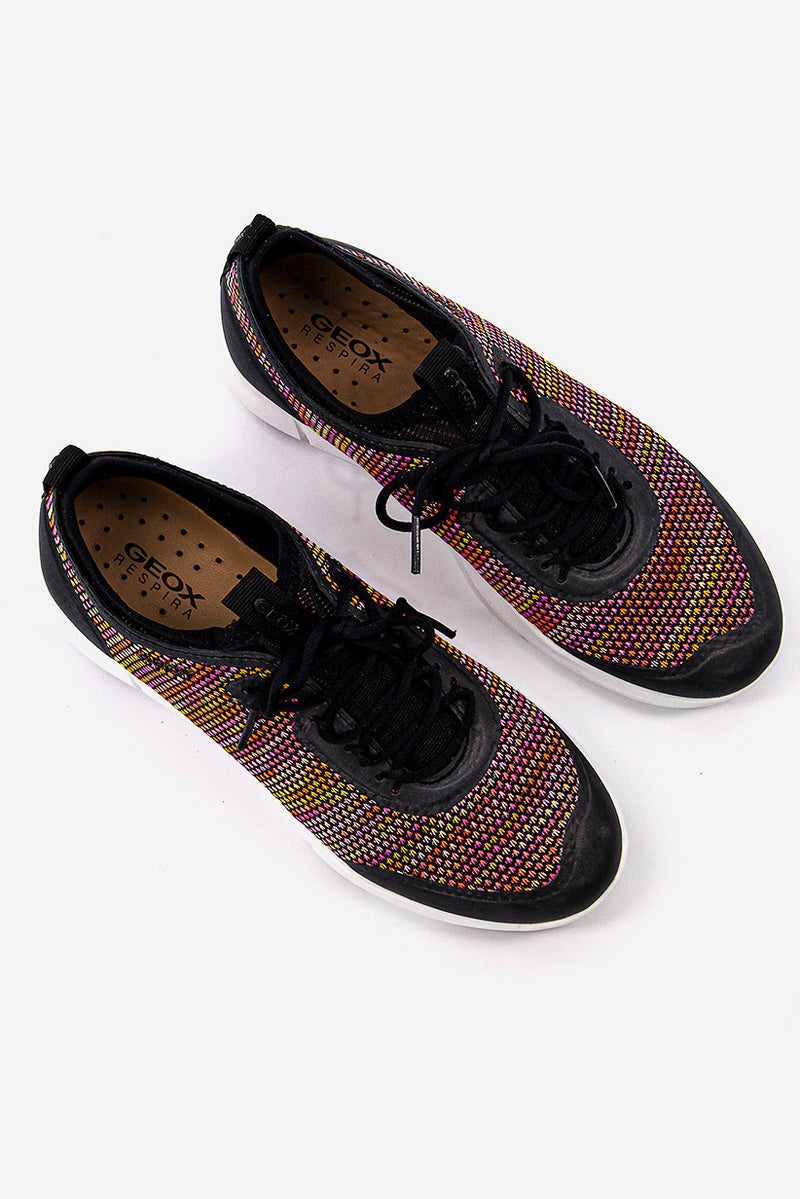 GEOX Women Lace Up Nebula Running Shoes, Multicolor - Image 3