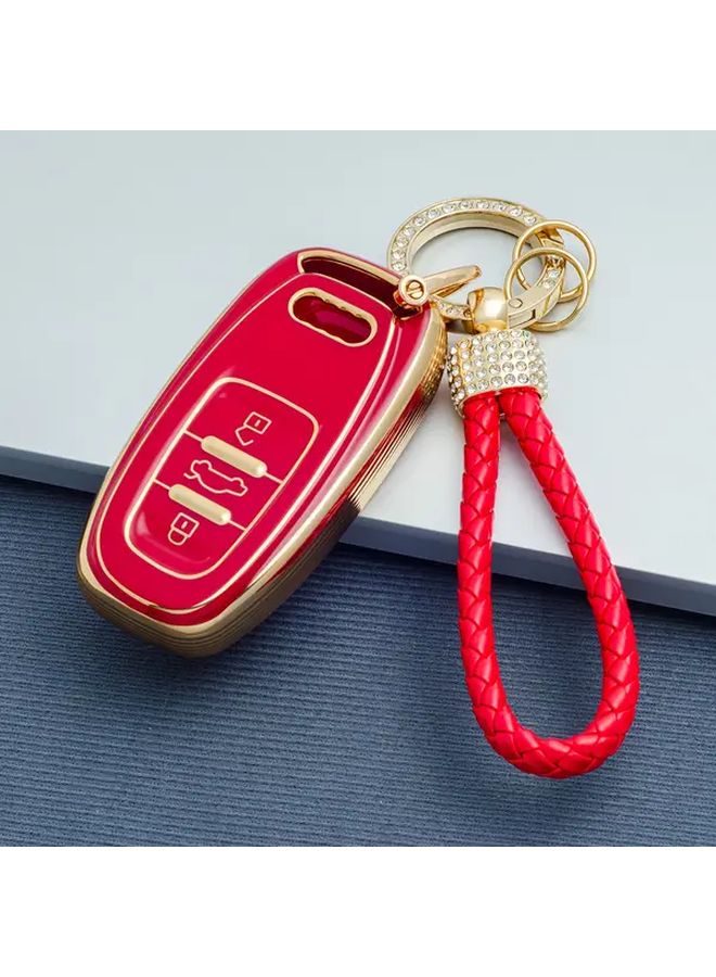 White TPU Car Key Case Protector for Audi A1 A3 A4 A5 A6 A7 A8 RS4 RS5 RS6 RS7 E Tron Q3 Q5 Q7 - Image 5