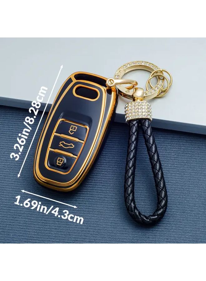 White TPU Car Key Case Protector for Audi A1 A3 A4 A5 A6 A7 A8 RS4 RS5 RS6 RS7 E Tron Q3 Q5 Q7 - Image 3