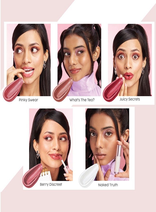 House Of Makeup Non-sticky gloss | High-shine lip gloss for pigmented lips | Lip gloss with hyaluronic acid | Zero stickiness (What's The Tea) - Image 4