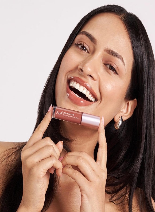 House Of Makeup Non-sticky gloss | High-shine lip gloss for pigmented lips | Lip gloss with hyaluronic acid | Zero stickiness (What's The Tea) - Image 5
