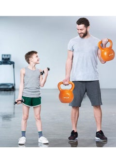 WENBO Kettlebell For Men & Women Vinyl Coated Cast Iron Kettlebell Excercise Fitness Kettlebell For Home & Gym Strenght Workout (15Lbs Green)  - Image 5