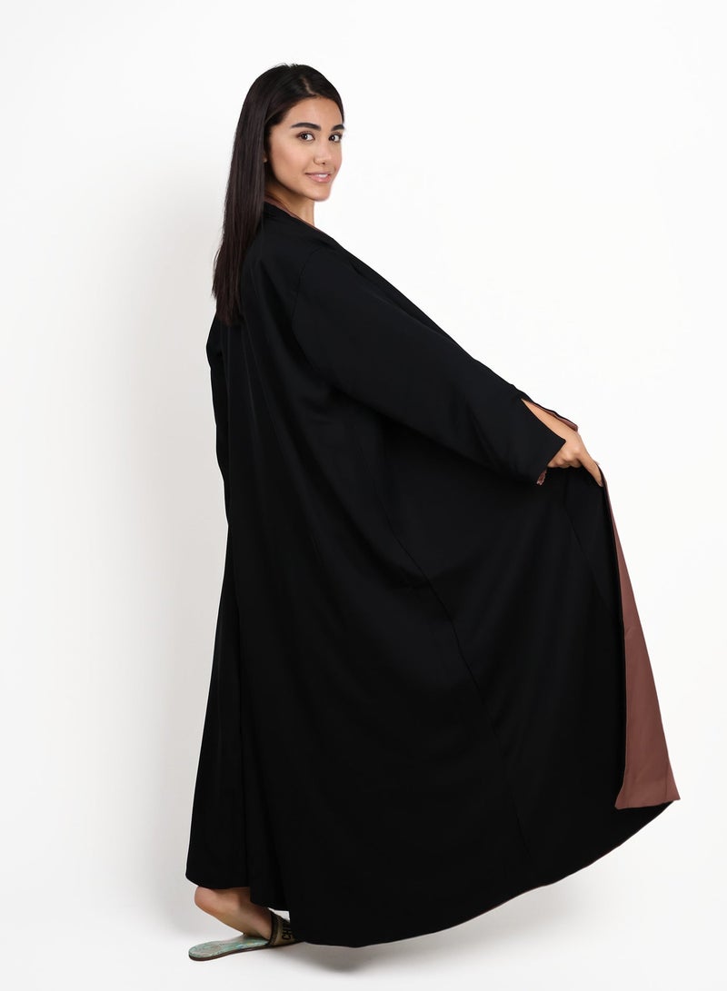 جميلة عباية ثنائية اللون قابلة للعكس - Image 4