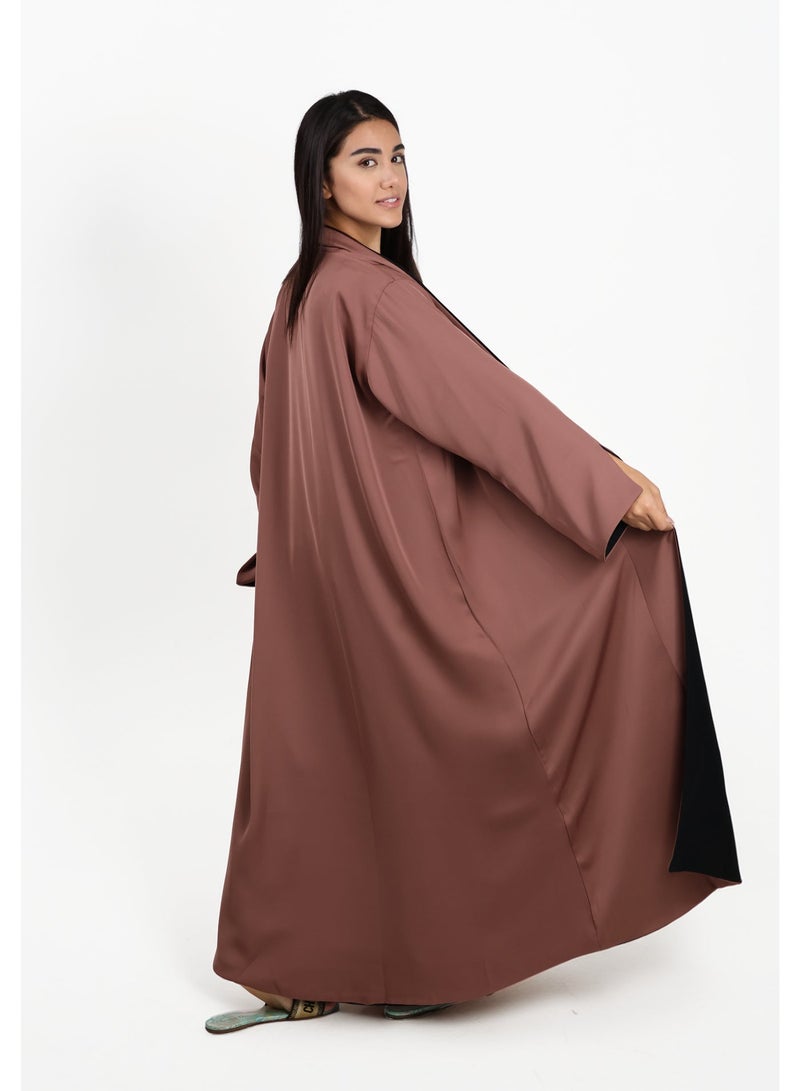 جميلة عباية ثنائية اللون قابلة للعكس - Image 5