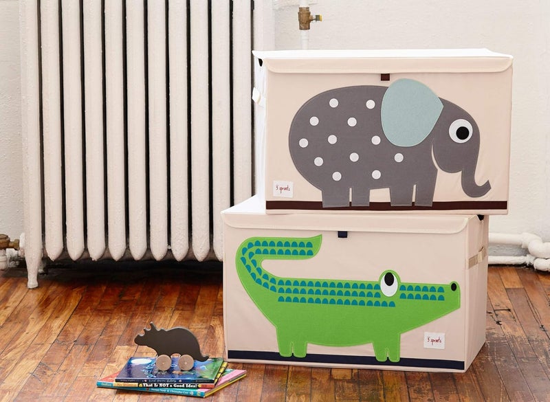 3 sprouts Kids Toy Chest - Storage Trunk for Boys and Girls Room, Crocodile - Image 3