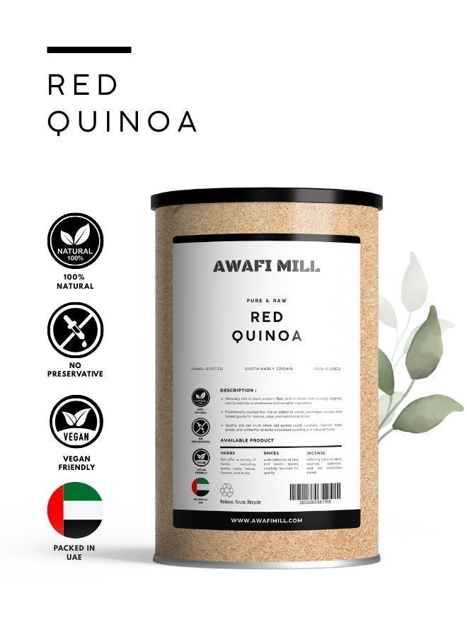 AWAFI MILL Red Quinoa Seeds 500 g | 17.6 Oz | Premium Whole Grain | Nutty Flavor & Firm Texture | Ideal for Salads, Bowls & Cooking | Naturally Gluten-Free Grain - Image 2