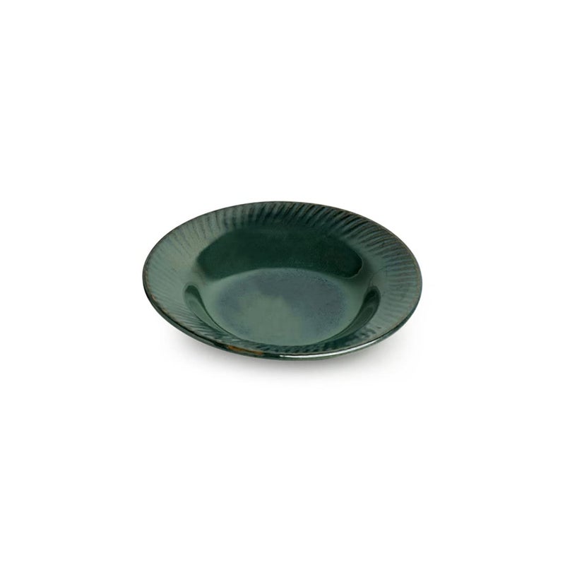 ExclusiveLane ExclusiveLane Ceramic Quarter Plates Side Plates for Snacks Serving | 'Coral Reef' Hand Glazed Studio Pottery Ceramic Plates Pasta Plates Serving Plates (Set of 1, Dishwasher & Microwave Safe) - Image 4