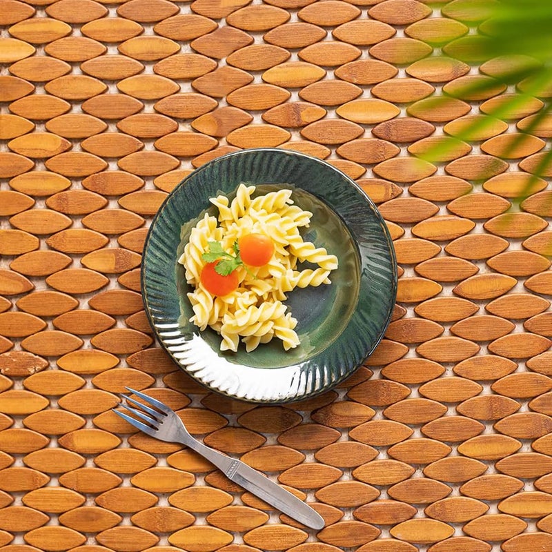 ExclusiveLane ExclusiveLane Ceramic Quarter Plates Side Plates for Snacks Serving | 'Coral Reef' Hand Glazed Studio Pottery Ceramic Plates Pasta Plates Serving Plates (Set of 1, Dishwasher & Microwave Safe) - Image 1