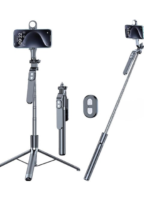 Selfie Stick Tripod 170CM with Wireless Remote, Cellphone Selfie Stick Tripod with LED Fill Light, for iPhone 15/14/14 pro/13/13 Pro/12/11/11 Pro/XS Max/XS/XR/X/8/7 and Android Smartphone