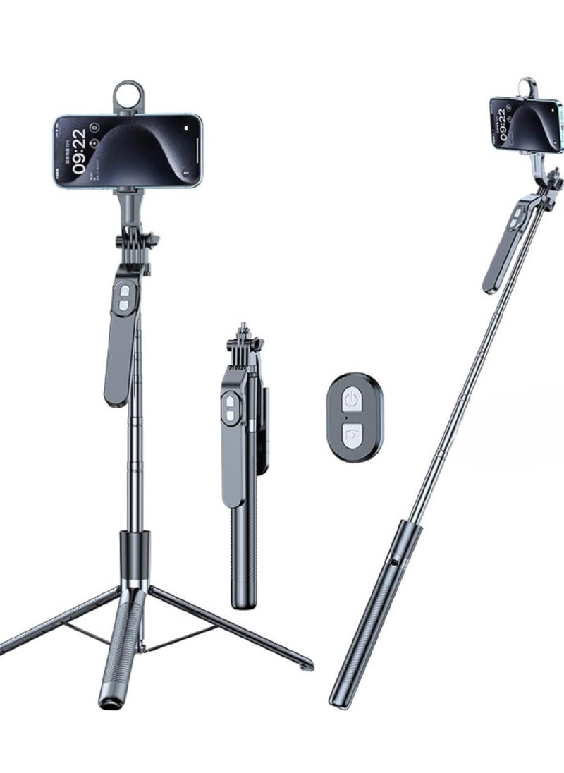 PLOKAMA - Selfie Stick Tripod 170CM with Wireless Remote, Cellphone Selfie Stick Tripod with LED Fill Light, for iPhone 15/14/14 pro/13/13 Pro/12/11/11 Pro/XS Max/XS/XR/X/8/7 and Android Smartphone - Image 1