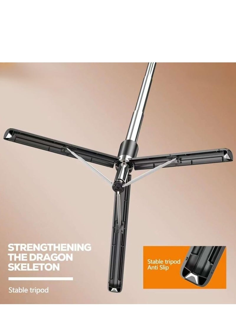 PLOKAMA - Selfie Stick Tripod 170CM with Wireless Remote, Cellphone Selfie Stick Tripod with LED Fill Light, for iPhone 15/14/14 pro/13/13 Pro/12/11/11 Pro/XS Max/XS/XR/X/8/7 and Android Smartphone - Image 1