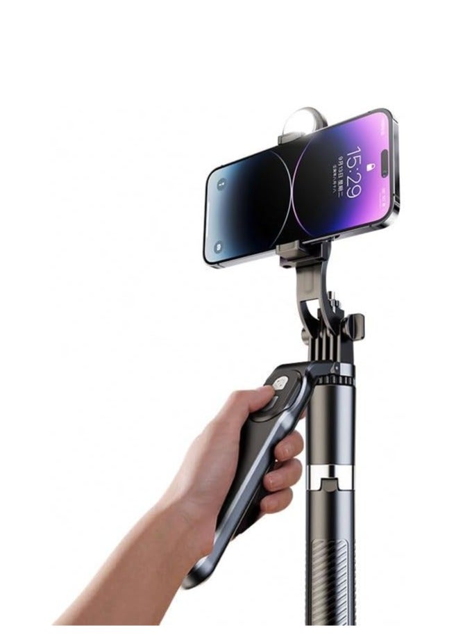 Selfie Stick Tripod 170CM with Wireless Remote, Cellphone Selfie Stick Tripod with LED Fill Light, for iPhone 15/14/14 pro/13/13 Pro/12/11/11 Pro/XS Max/XS/XR/X/8/7 and Android Smartphone - Image 2