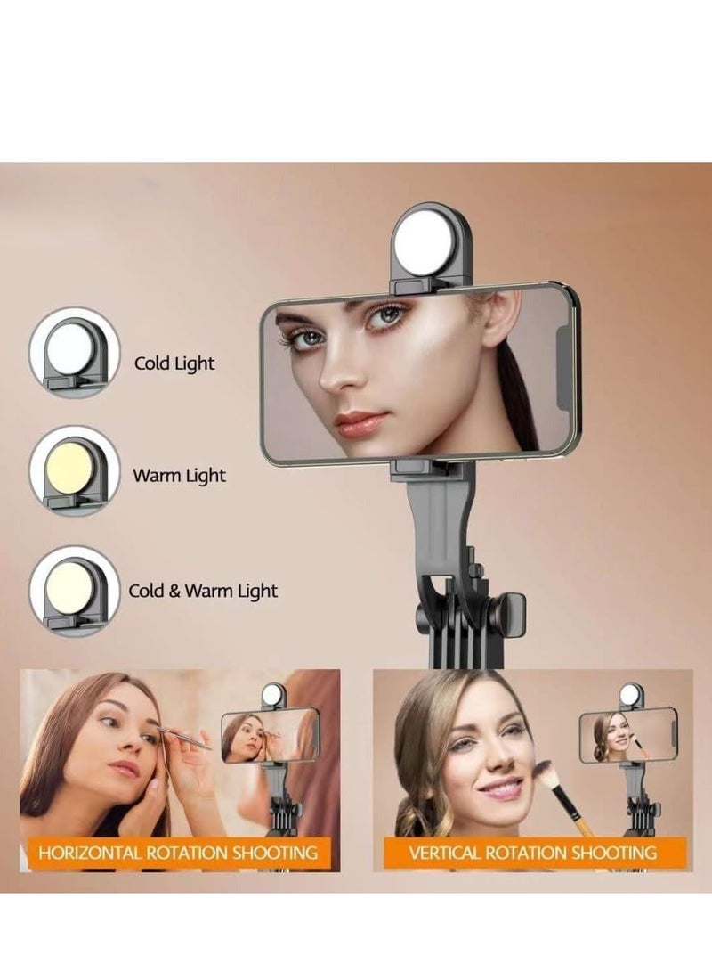 Selfie Stick Tripod 170CM with Wireless Remote, Cellphone Selfie Stick Tripod with LED Fill Light, for iPhone 15/14/14 pro/13/13 Pro/12/11/11 Pro/XS Max/XS/XR/X/8/7 and Android Smartphone - Image 5