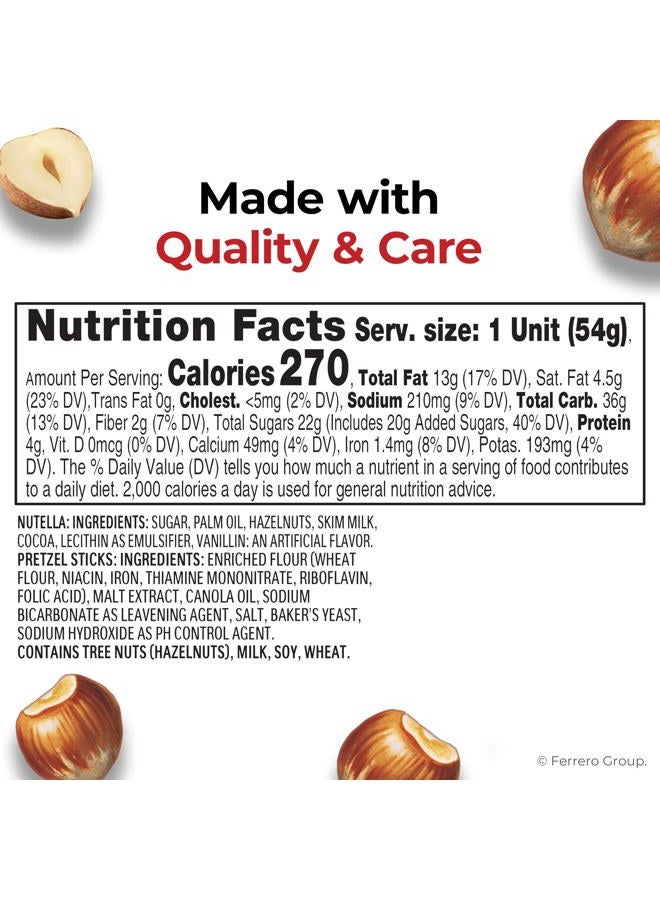 Nutella & GO! Bulk 12 Pack, Hazelnut and Cocoa Spread with Pretzel Sticks, Stocking Stuffers, Snack Cups, 1.9 oz Each​ - Image 2