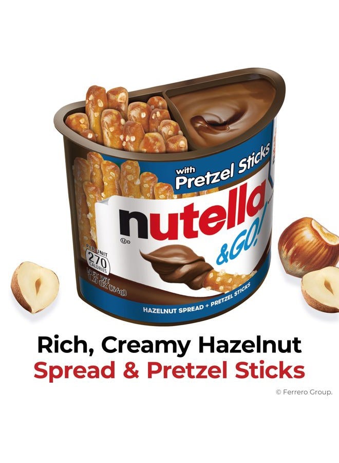 Nutella & GO! Bulk 12 Pack, Hazelnut and Cocoa Spread with Pretzel Sticks, Stocking Stuffers, Snack Cups, 1.9 oz Each​ - Image 5