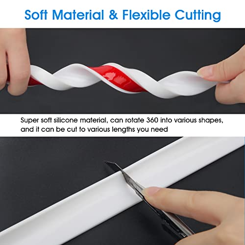 Windspeed 79 Inch Shower Threshold Water Dam Shower Barrier, Windspeed Shower Dam Water Stopper Self-Adhesive Shower Dam for Dry and Wet Separation Water Blocking Strip for Bathtub, Countertop, Bathroom - Image 3