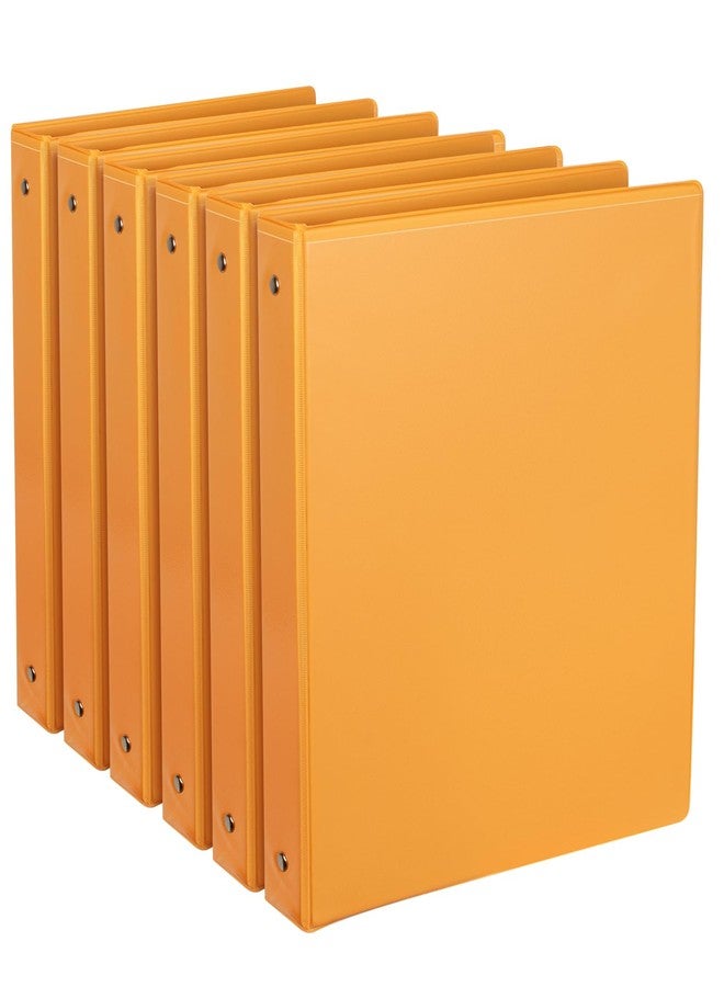 CIXILDTS 6-Pack 1-Inch Binder, Standard 3 Ring Binder Fit Letter Size Paper, Presentation View Binders, Orange - Image 1