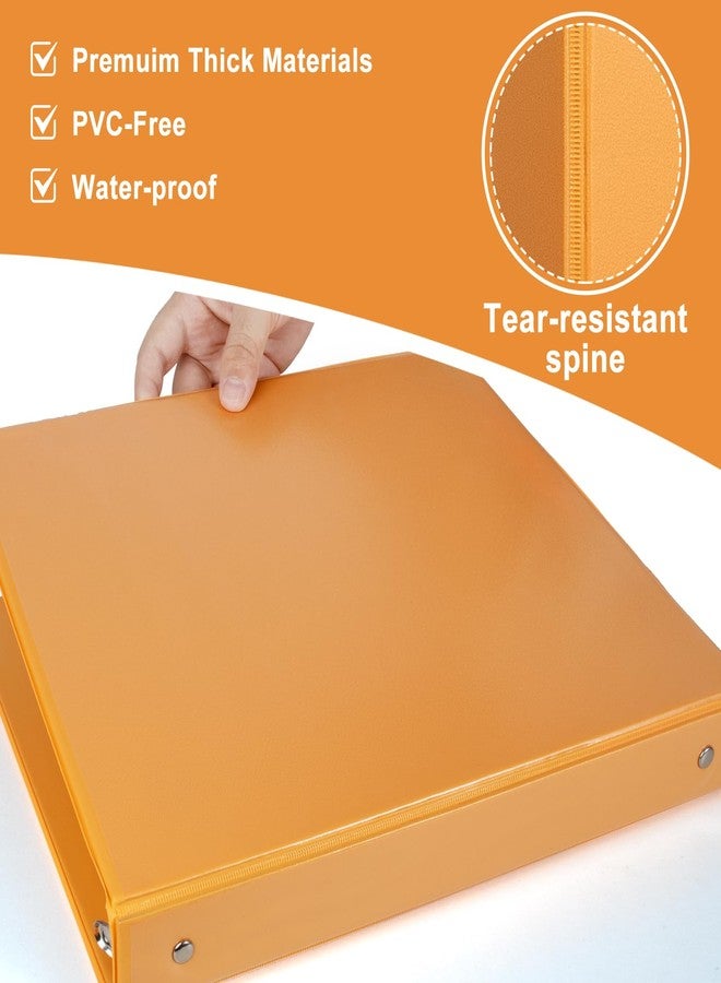 CIXILDTS 6-Pack 1-Inch Binder, Standard 3 Ring Binder Fit Letter Size Paper, Presentation View Binders, Orange - Image 3