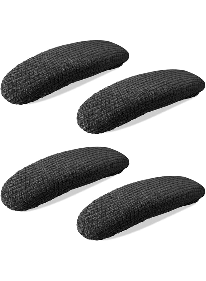 erorex Chair Arm Pad Covers Office Chair Armrest Cover Removable Elastic Washable Waterproof Fabricchair Armrest Covers Soft Armrest Cushion Pad For Home Or Office Chair 2 Pair Black  - Image 1