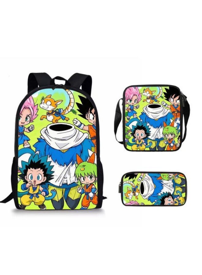 Cartoon style universal three-piece schoolbag - 636 - Image 1