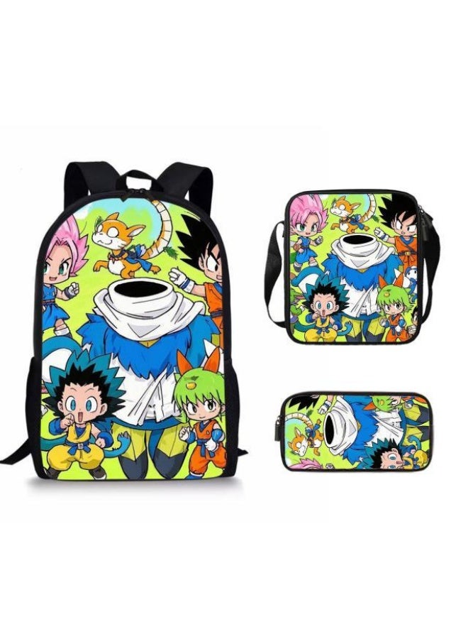 Cartoon style universal three-piece schoolbag - 636 - Image 2