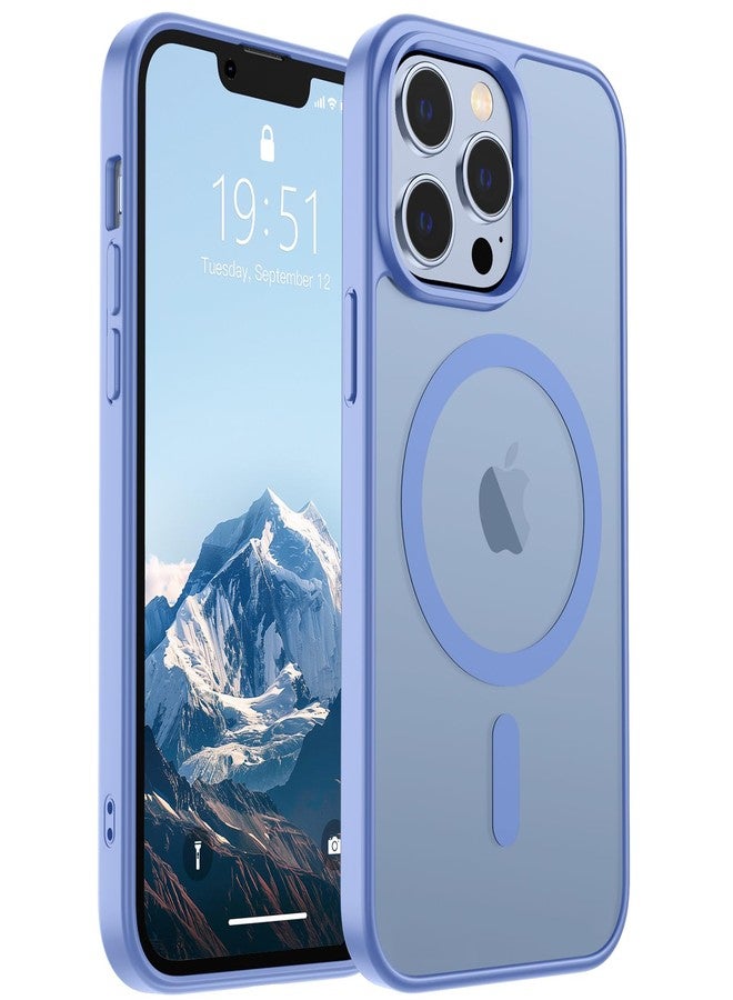SUPFINE Magnetic for iPhone 13 Pro Case (Compatible with MagSafe) (Military Grade Drop Protection) Slim Translucent Matte Shockproof with Anti-Fingerprint Phone Case,Blue Purple - Image 1