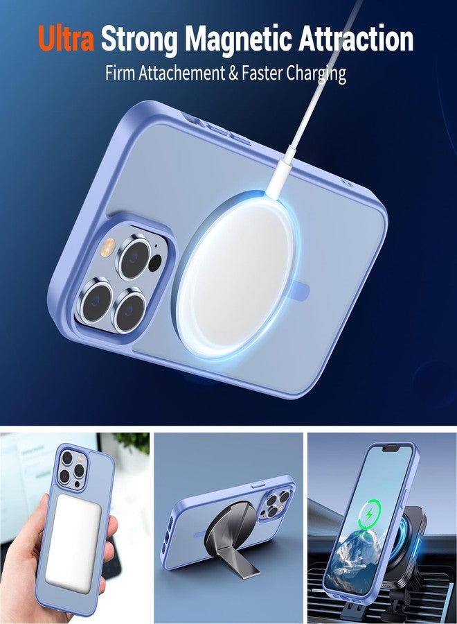 SUPFINE Magnetic for iPhone 13 Pro Case (Compatible with MagSafe) (Military Grade Drop Protection) Slim Translucent Matte Shockproof with Anti-Fingerprint Phone Case,Blue Purple - Image 5