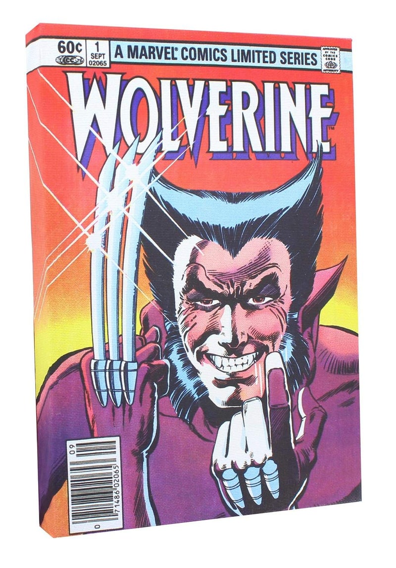 Wolverine Marvel Comic Cover 9 x 5 Inch Canvas Wall Art | Wolverine #1 - Image 1