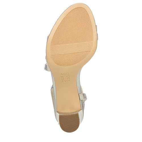 Naturalizer Womens Vanessa2 Rhinestone Embellished Strappy Heeled Sandal ,Silver ,8.5N - Image 4