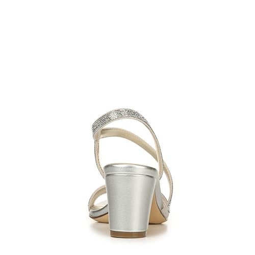 Naturalizer Womens Vanessa2 Rhinestone Embellished Strappy Heeled Sandal ,Silver ,8.5N - Image 3