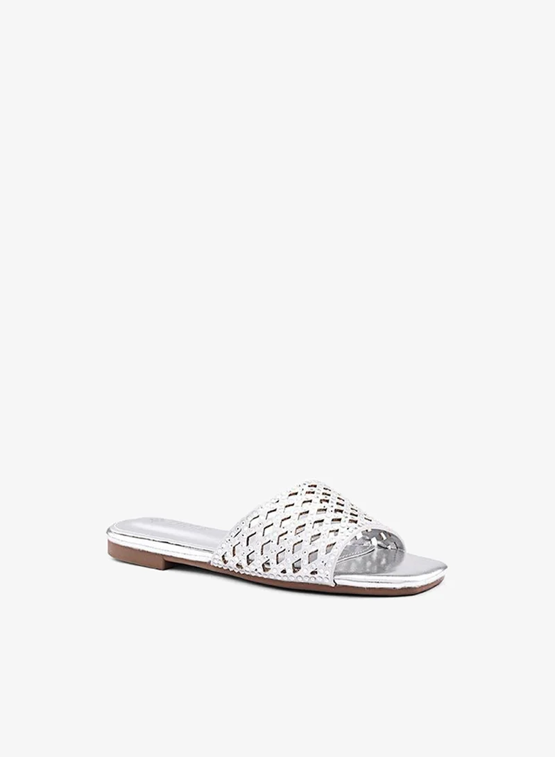 كابلي صنادل مسطحة مزينة للبنات