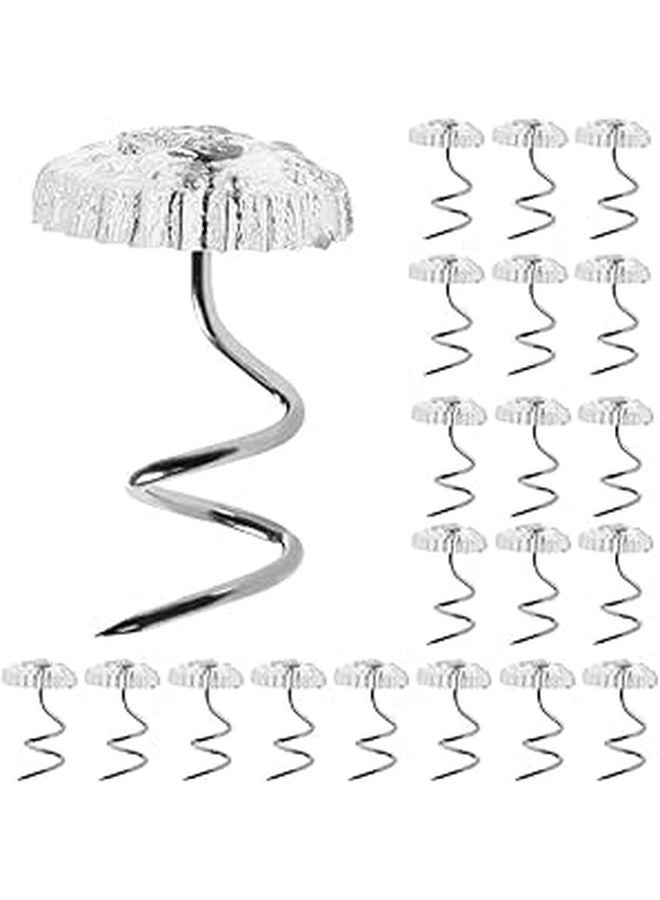 100 Stainless Steel Spiral Pins For Sofa Upholstery Furniture Decoration Fixing - Image 1
