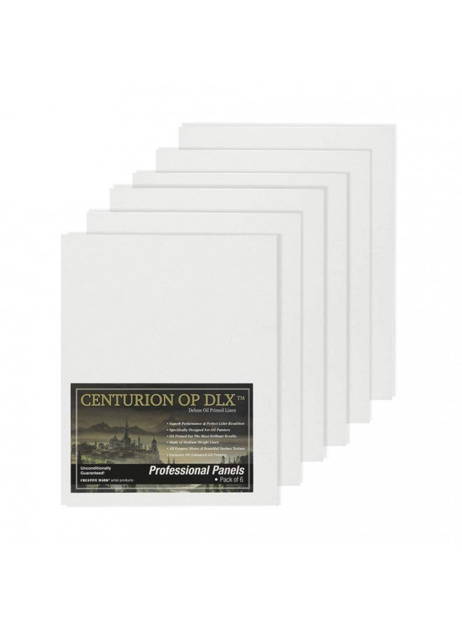 Centurion Deluxe Professional Oil Primed Linen Canvas Panels - 8x10-6 Pack of Linen Canvases for Painting, Artwork and More - Image 1