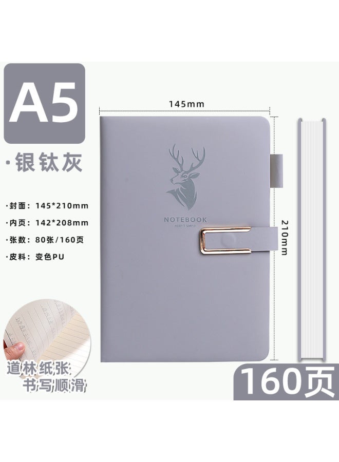 Amari A5 Notebook Business Office Work Meeting Recording Book Simple Buckle Thickened Notepad Printable Logo - Image 1