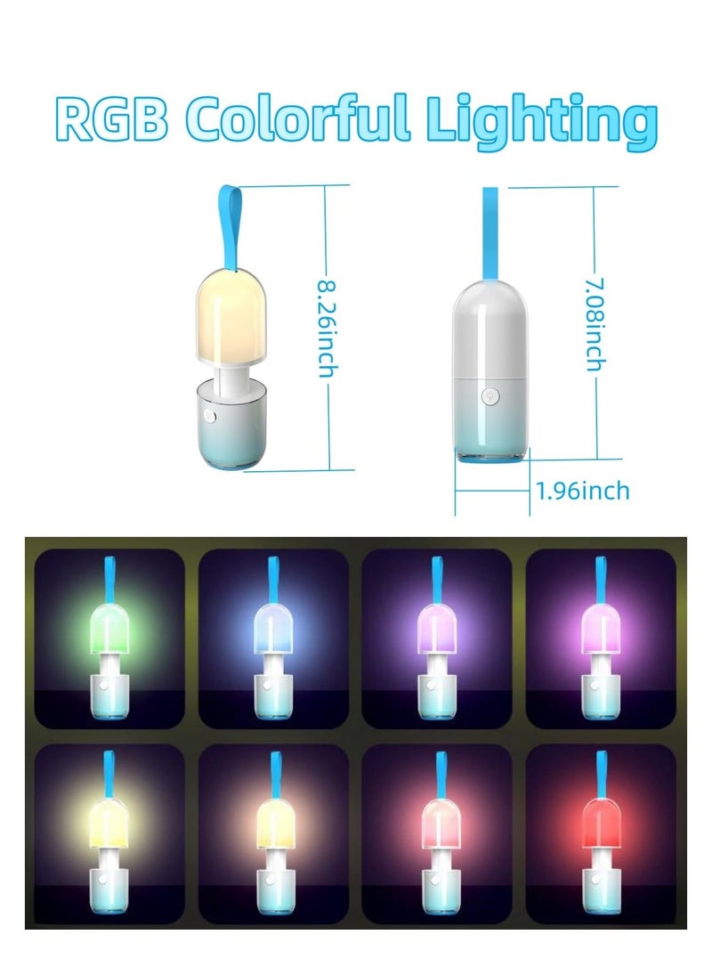 Camping Flashlight, Mini Camping Lantern, Rechargeable LED Flashlight, Multifunctional Flashlight with Night Light/SOS Light/Camping Light/RGB Light, for Hiking/Camping/Emergency/Home - Image 5