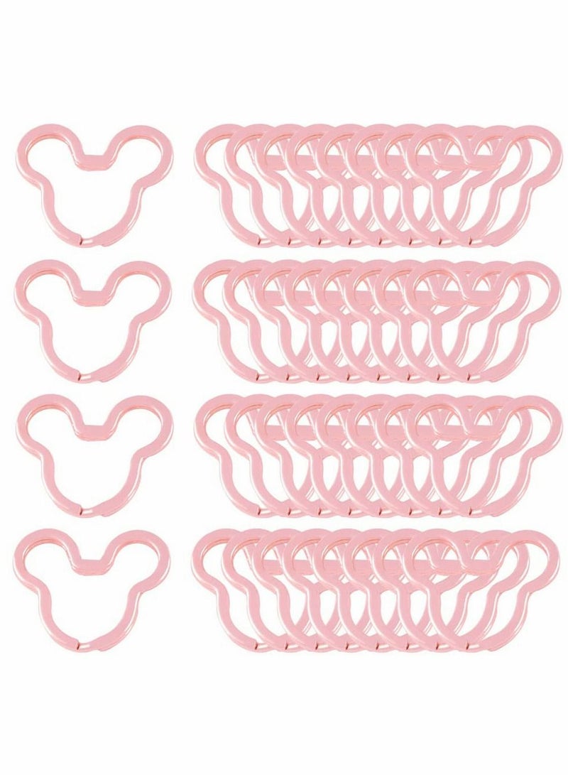 KASTWAVE Mouse Head Shape Split Rings Colorful Flat Key Chain Rings Metal Creative Key Holder for Bag Home Car Office Organization DIY Crafts 50 PCS  - Image 1
